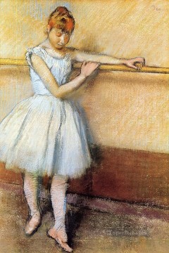 Bailarina de la Barre Edgar Degas alrededor de 1880 Bailarina de ballet impresionista Edgar Degas Pinturas al óleo